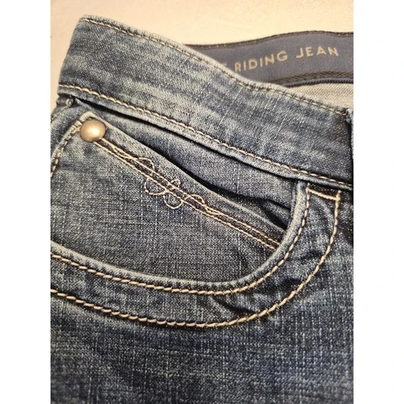 Wrangler Willow Ultimate Riding Jean Women Blue Denim Bootcut Flare Size 15x34 - Picture 8 of 8